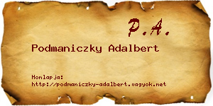 Podmaniczky Adalbert névjegykártya